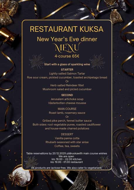 Saariselkä: Kuksa Restaurant Dinner - Saariselkä: Kuksa Restaurant Dinner in the Heart of Lapland