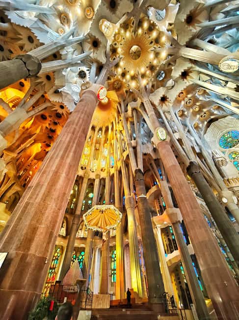 Sagrada Familia Private Tour with Entry Ticket in English - Inside the Basilica: A Forest of Colorful Columns and Stained Glass