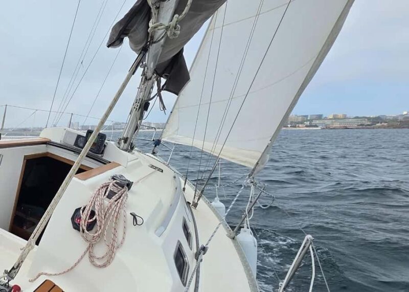 Sailboat Ride on the Matosinhos Sea with a Visit to the Port of Leixões - Leaving the Port and Hoisting Sails