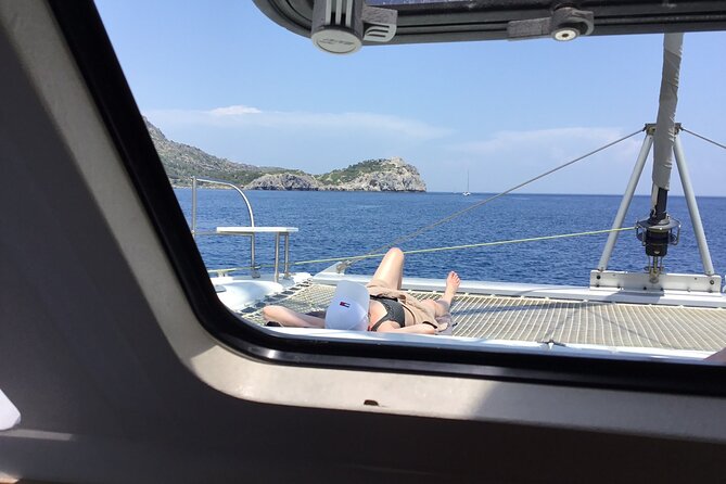 Sailing Catamaran day cruise - Rhodes with lunch & drinks - Explore Rhodes Coastline by Private Catamaran with Lunch and Drinks
