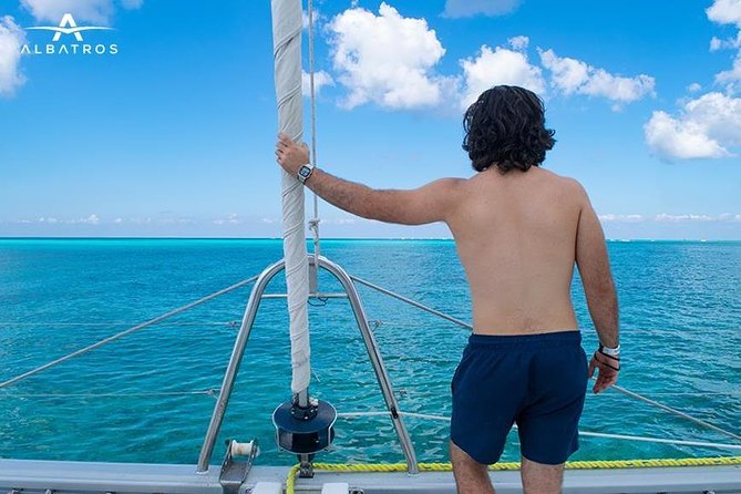 Sailing Catamaran with Open Bar to Isla Mujeres - Dining at a Beach Club with a Tasty Buffet