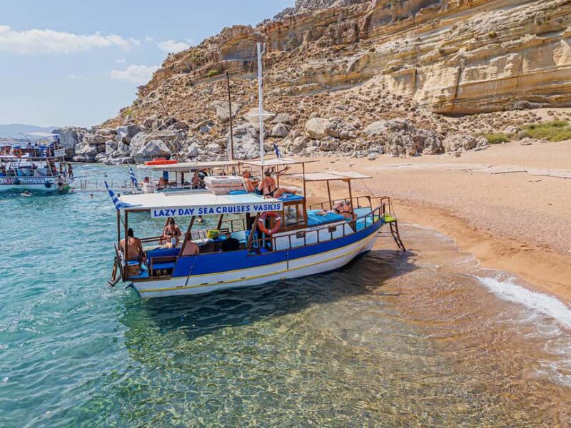 Sailing Lindos & Hidden Bays with Captain Vasilis - The Lindos Coastline and Scenic Cruising
