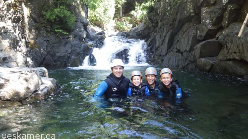 Sainte-Anne des Monts: Canyoning in the coastal mountains of the St. Lawrence River - Navigating Natural Slides and River Descents