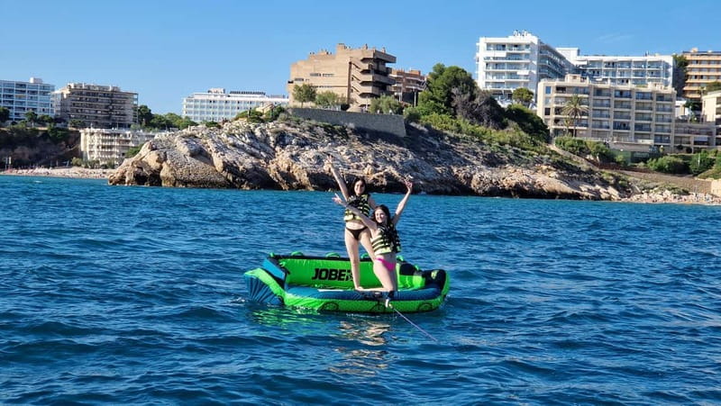 Salou: Private Inflatable Water Sofa Ride - Meeting Point and How to Find It