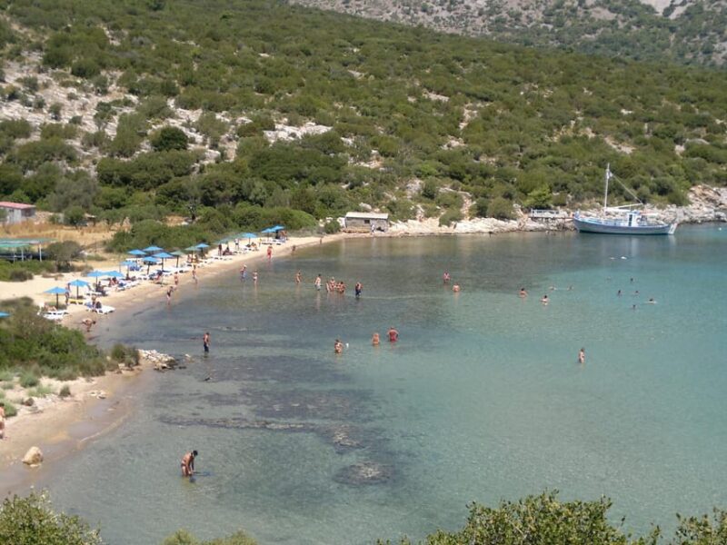 Samos East Coast by Boat with Beachside BBQ - Relaxing at Megali Lakka Beach with a Beachside Barbecue