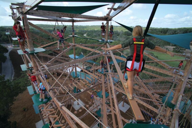 San Antonio: Twisted Trails Zip Rails, Ropes & Climbing Wall - The Four-Level Ropes Course: Challenge and Confidence Building