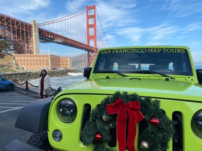 San Francisco: Holiday Lights Private Group Jeep Tour - Scenic Routes from Fishermans Wharf to the Golden Gate Bridge