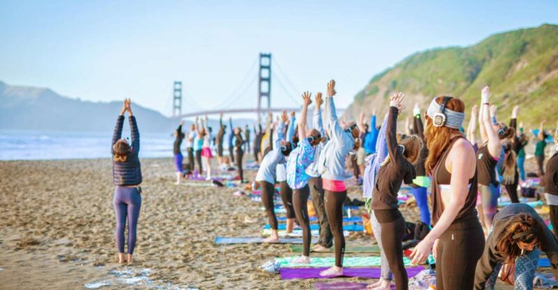 San Francisco: Silent Disco Yoga at Baker Beach - The Schedule and Session Varieties