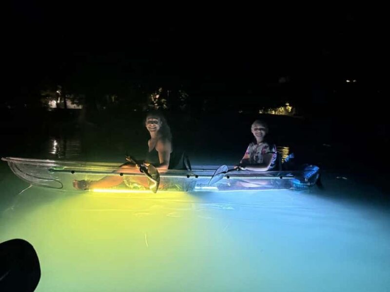 San Marcos: Sunset Clear Kayak Eco Tour with Glow Lights - San Marcos: Start at City Park for a Scenic River Departure