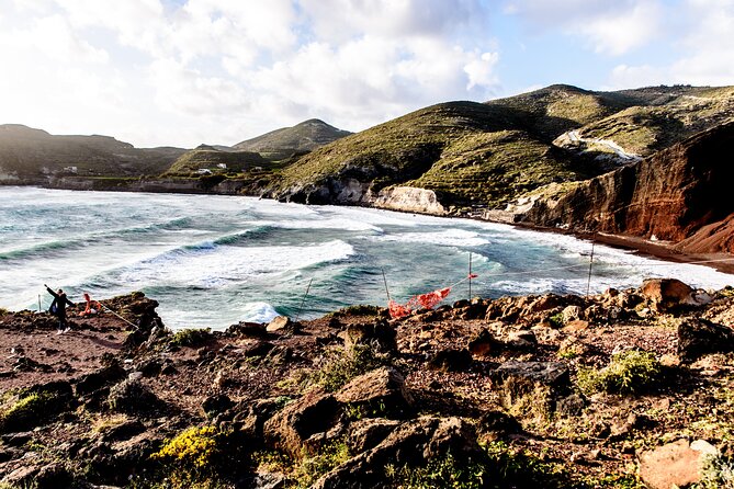 Santorini 4 hours Private Tour : Visit all the hotspots - Relaxing at Perissa Black Sand Beach