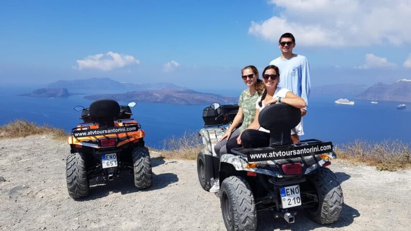 Santorini: ATV guided tour around the South of the island - Driving Along Perissa’s Black Sand Beach and Marina
