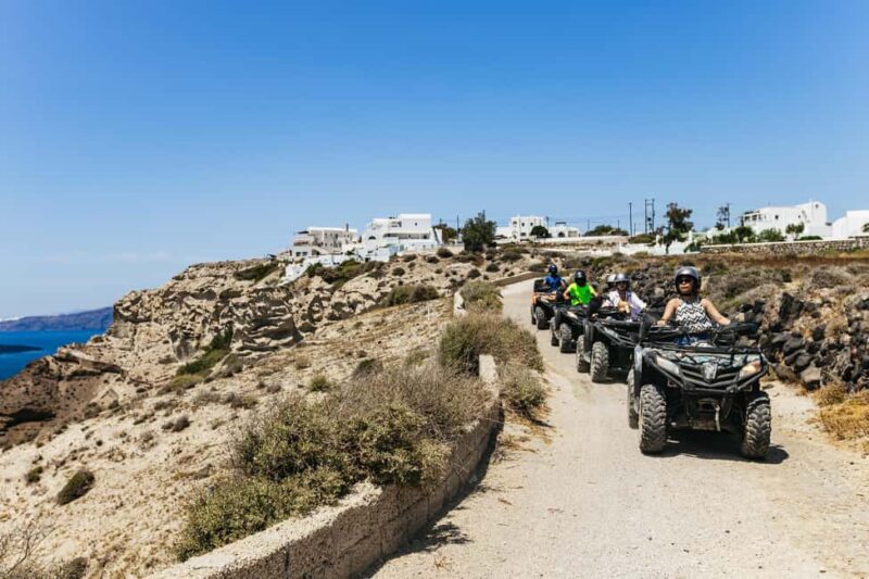 Santorini: ATV Quad Bike Tour with Lunch and Pickup - Delicious Greek Lunch at a Seaside Restaurant