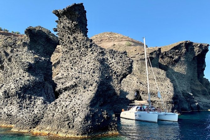 Santorini Caldera Gold Day Cruise with BBQ on board and Open Bar - Explore Santorini’s Iconic Beaches and Landmarks