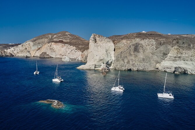 Santorini: Caldera Luxury Catamaran Cruise with Meal & Drinks - Unveil Santorini’s Unique Beaches Only from the Water