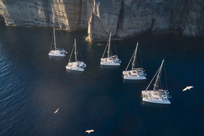 Santorini: Caldera Luxury Catamaran Cruise with Meal & Drinks - Flexible and Convenient Tour Timing