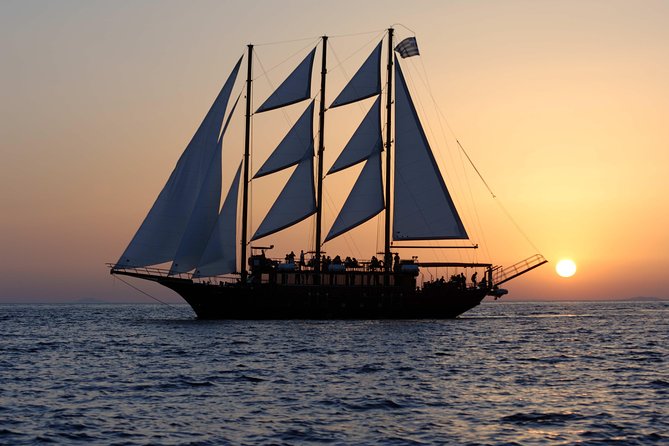 Santorini Caldera Sunset Sailing Cruise with Dinner and Wine - Key Points