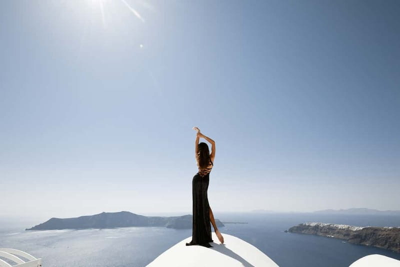 Santorini: Casual Photoshoot by Flying Dress Photo © - The Experience Provider: Flying Dress Photo