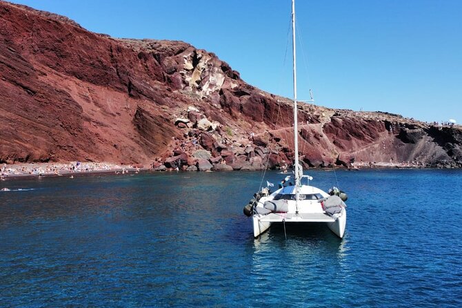 Santorini Catamaran Cruise 5-Hour Private Sailing Experience - Visiting the Nea Kameni Hot Springs for Rejuvenation