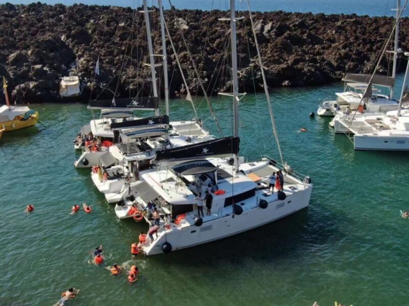 Santorini: Catamaran Cruise with Meal & Open Bar - The Food and Drink Experience Onboard