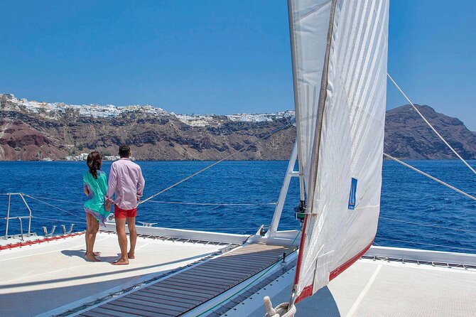 Santorini Cruise on Catamaran with BBQ & Open Bar - Exploring Santorini’s Volcanic Hot Springs and Lava Formations