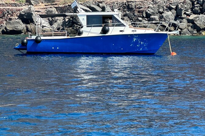 Santorini Fishing Private Cruise boat tour - BBQ, Snorkeling - Experience and Knowledge of Captain Makis and Elias