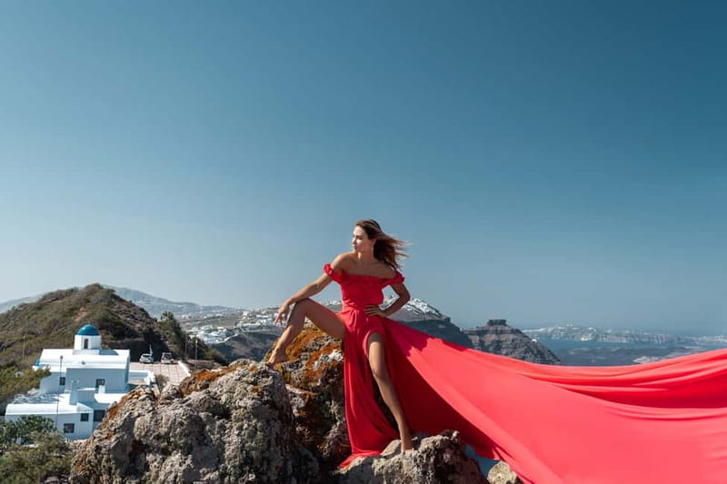 Santorini: Flying Dress Photo © Photoshoot "Express Package" - The Seamless Booking and Preparation Process