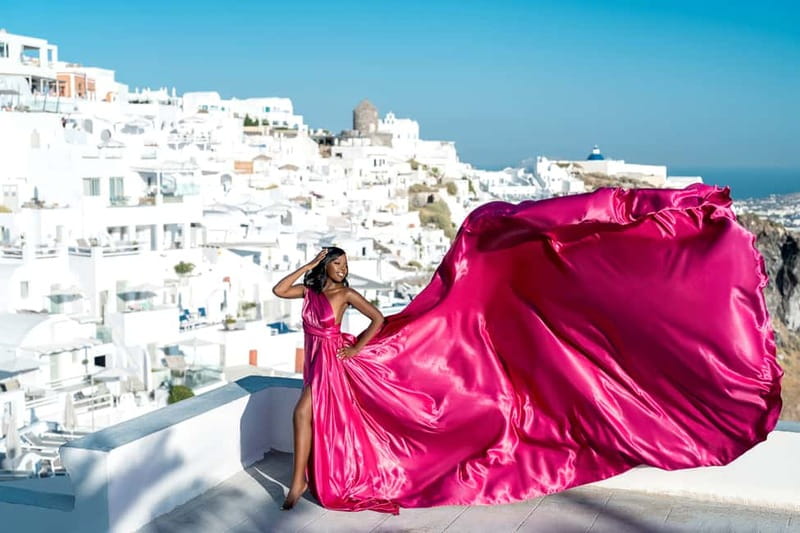 Santorini: Flying Dress Photo © Photoshoot "Express Package" - Who Will Enjoy This Photoshoot Most?
