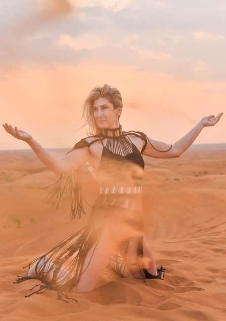 Santorini Flying Dress Photo Shoot - Dress Selection and Customization