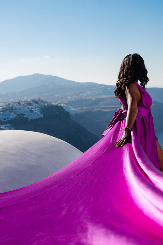 Santorini Flying Dress Photoshoot - Access to Exclusive Locations in Santorini