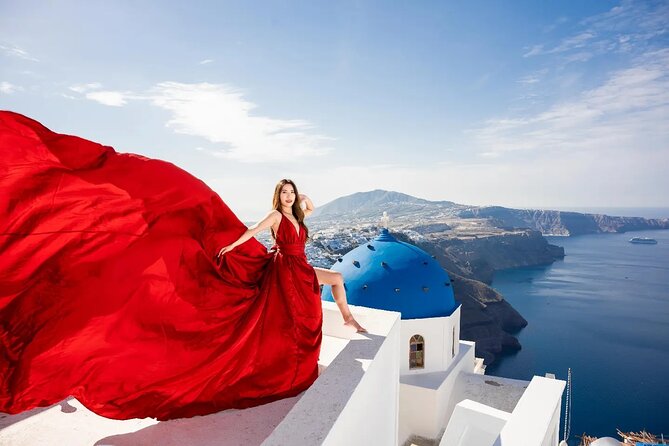 Santorini Flying Dress Photoshoot - Key Points