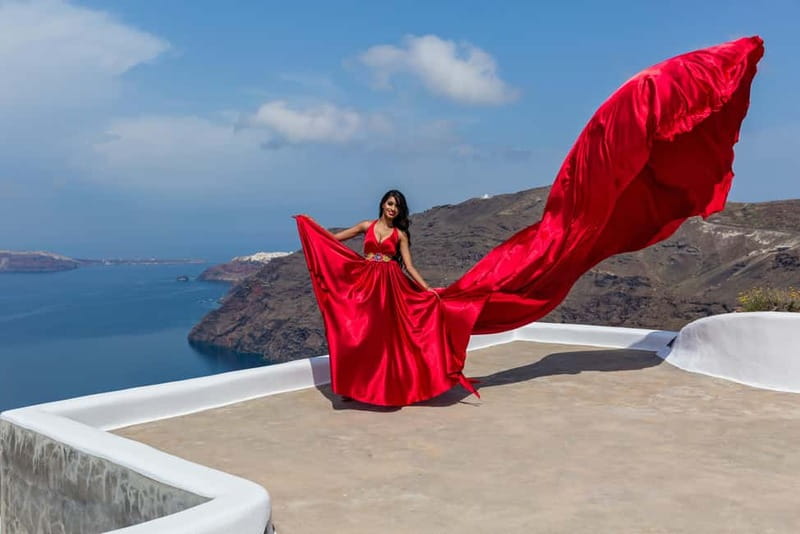 Santorini: Flying Dress Photoshoot - Key Points