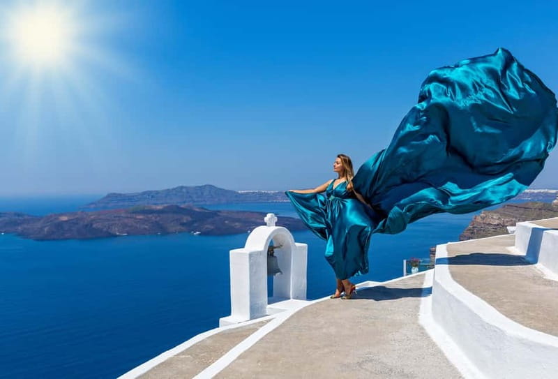 Santorini: Flying Dress Photoshoot - The Range of Packages and What They Include