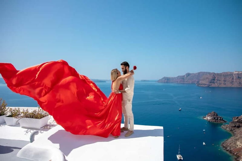 Santorini: Flying Dress Photoshoot - What to Expect During Your Photoshoot