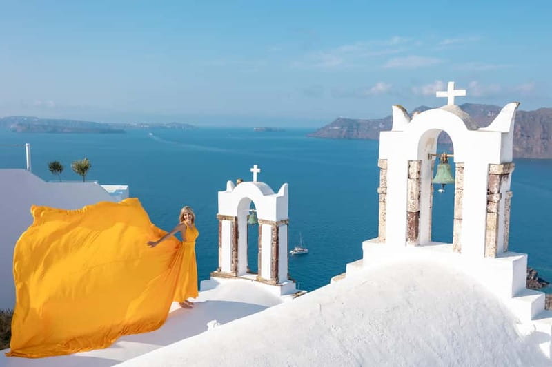 Santorini: Flying Dress Photoshoot - The Most Iconic Photo Spots in Santorini