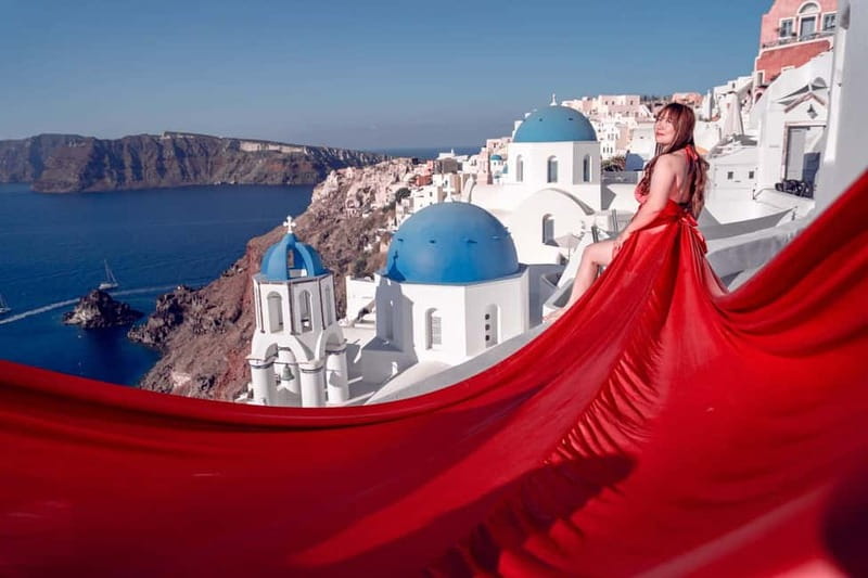 Santorini: Flying Dress Photoshoot Private Entry to Blue Dom - Choosing Your Perfect Location on Santorini