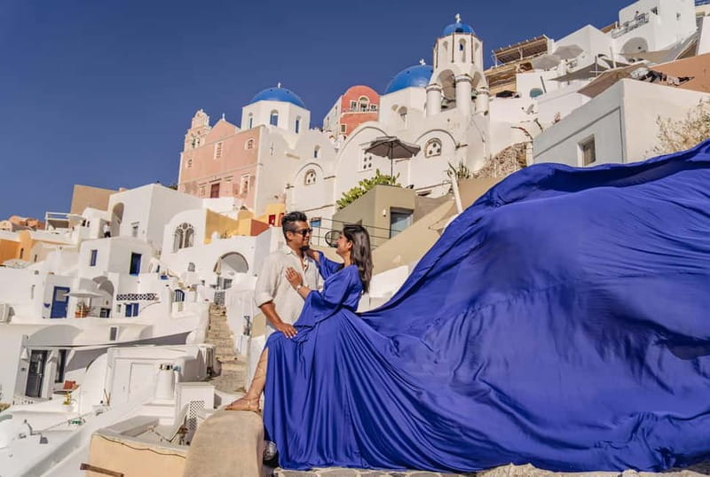 Santorini: Flying Dress Photoshoot Private Entry to Blue Dom - The Value of a High-Quality Photoshoot in Santorini