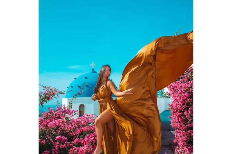 Santorini: Flying Dress Photoshoot with Edited Photos - Why This Photoshoot Offers Strong Value