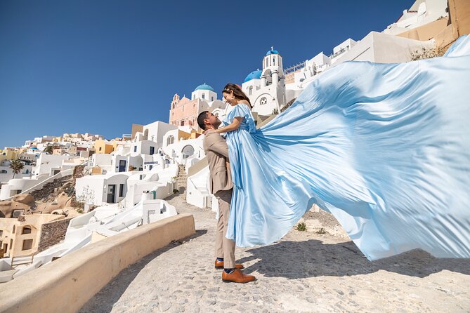 Santorini: Flying Dress Professional Photography *Dress Included* - Included and Additional Services