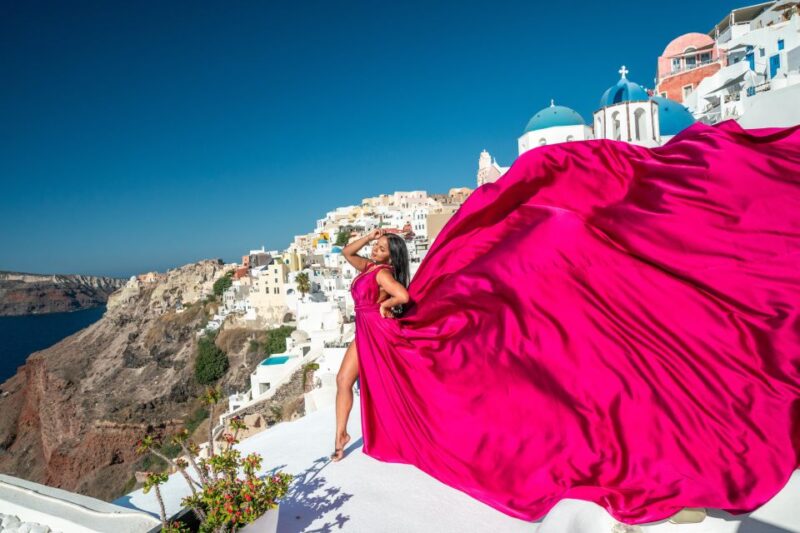 Santorini flying dress - Key Points