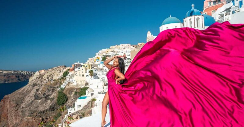 Santorini flying dress - What the Photo Session Includes