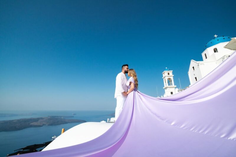 Santorini flying dress - Pacing and Duration of the Photo Shoot
