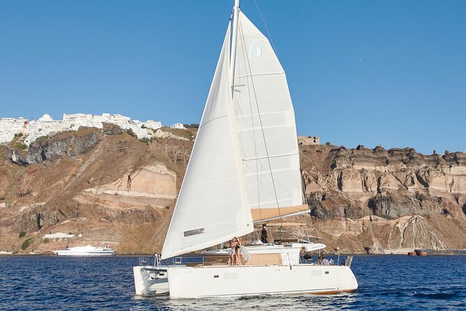 Santorini Gold Catamaran Cruise with BBQ, Drinks and Hotel Pickup - What’s Included and What to Keep in Mind
