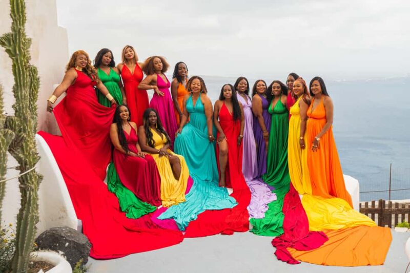 Santorini: Group Flying Dress Photoshoot with Pickup - How This Photoshoot Differs from Other Santorini Experiences