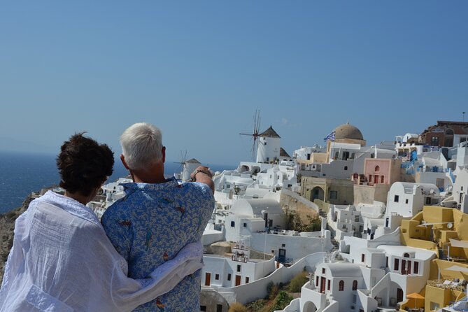 Santorini Highlights Small-Group Tour with Wine Tasting option - Panoramic Views from Prophet Elias Monastery