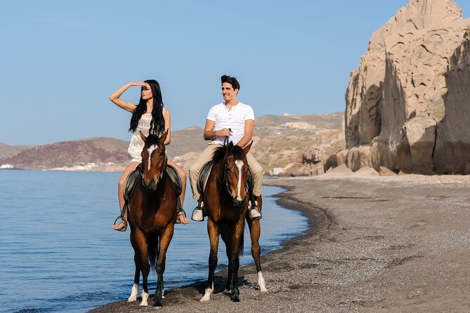 Santorini: Horse riding to the Black Sandy Beach (Eros beach) - Practical Details: Meeting Point, Group Size, and Safety