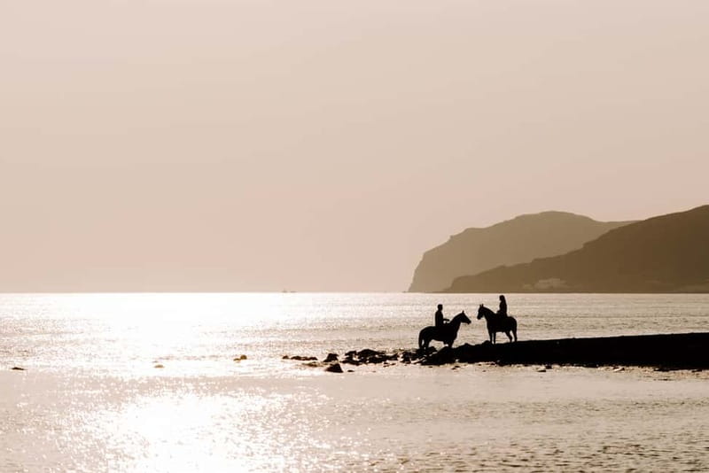 Santorini: Horseback Riding on the Black Sandy Eros Beach - Scenic Return to the Stables and Refreshments