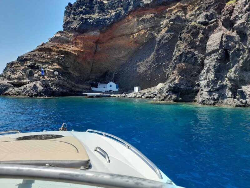 Santorini: Luxury private speedboat with food and drinks - Practical details: transfers, booking, and safety