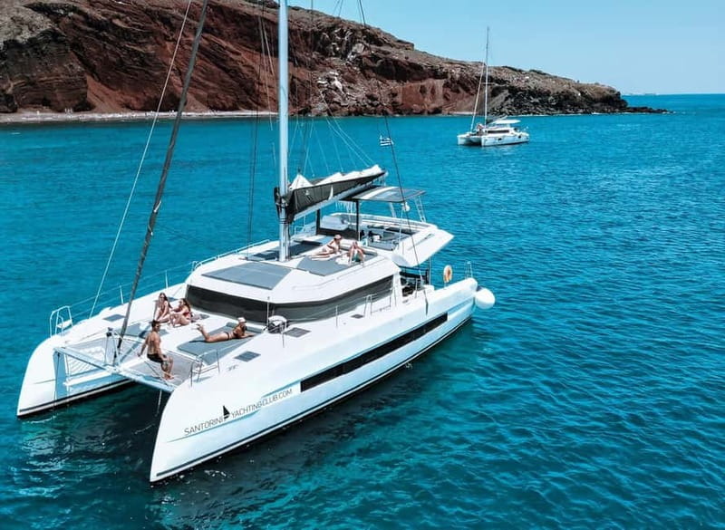 Santorini: Majestic Catamaran Cruise with Meal and Drinks - Key Points