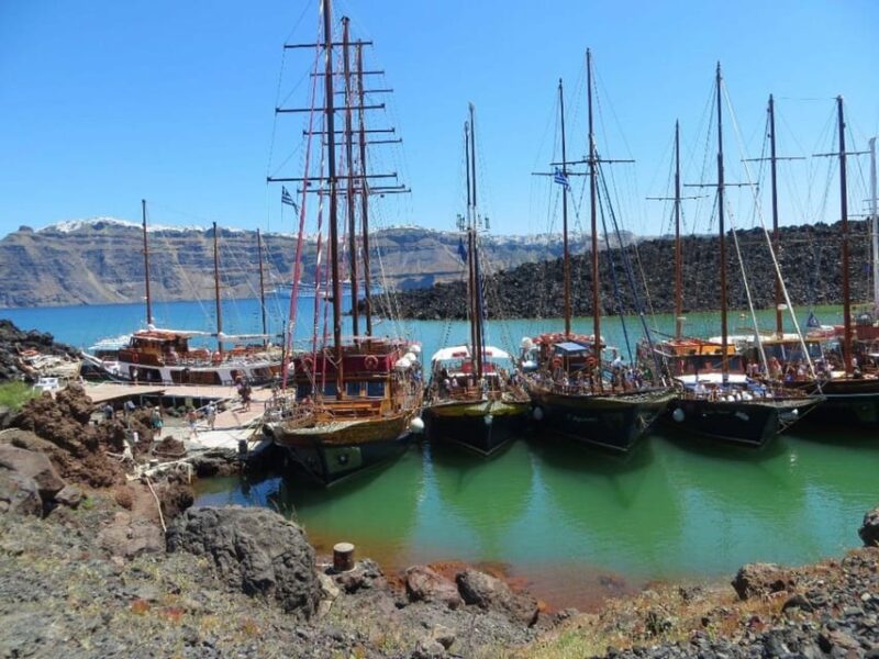Santorini Port: Cruise to Volcano, Hot Springs & Thirassia - Scenic Sailing with Drinks and Commentary