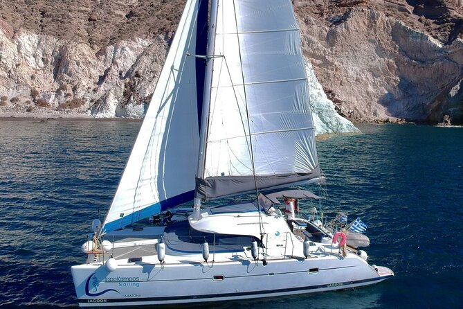Santorini: Private All-In Catamaran Cruise (Food&Drinks) - Key Points